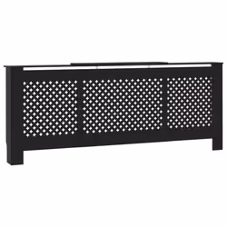 vidaXL Copertura per Radiatore Nera in MDF 205 cm - Vista aggiuntiva 2