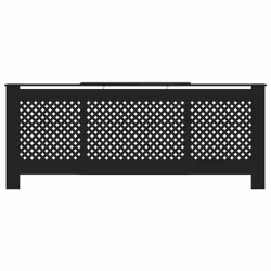 vidaXL Copertura per Radiatore Nera in MDF 205 cm - Vista aggiuntiva 3