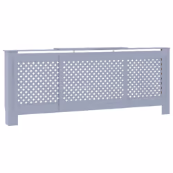 vidaXL Copertura per Radiatore Grigia in MDF 205 cm - Vista aggiuntiva 2