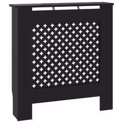 vidaXL Copertura per Radiatore Nera in MDF 78 cm - Vista aggiuntiva 2
