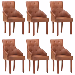 VidaXL 3056698, Legno di acacia, Schiuma, Vera pelle, 520 mm, 600 mm, 950 mm, 41 cm, 44 cm