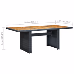 VidaXL 313310 tavolo da esterno Marrone, Grigio - Vista aggiuntiva 6
