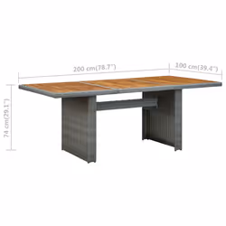 VidaXL 313312 tavolo da esterno Marrone, Grigio - Vista aggiuntiva 6