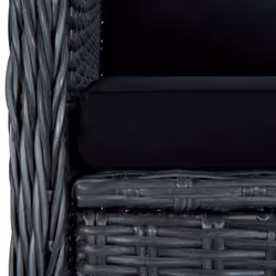 VidaXL 313316 sedia da esterno Terrazzo Seduta imbottita Legno di acacia, Rattan sintetico, Acciaio Nero, Grigio - Vista aggiuntiva 7