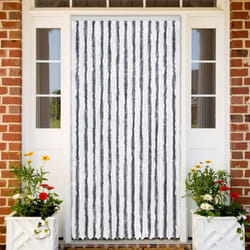 vidaXL Zanzariera Grigio e Bianco 118x220 cm Ciniglia