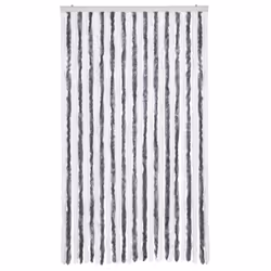 vidaXL Zanzariera Grigio e Bianco 118x220 cm Ciniglia - Vista aggiuntiva 3