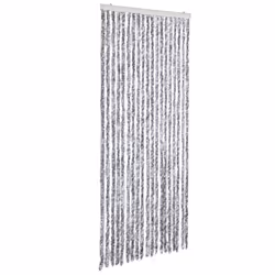 vidaXL Zanzariera Bianco e Grigio 56x200 cm Ciniglia - Vista aggiuntiva 2