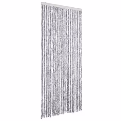 vidaXL Zanzariera Bianco e Grigio 90x200 cm Ciniglia - Vista aggiuntiva 2