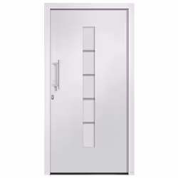 vidaXL Porta d'Ingresso in Alluminio e PVC Bianco 100x210 cm - Vista aggiuntiva 3