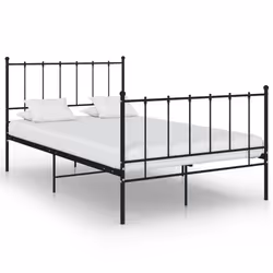 VidaXL 324952, Nero, 1250 mm, 2,06 m, 990 mm, 1200 x 2000 mm, 1 pz