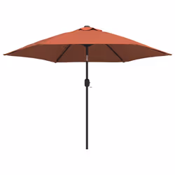 vidaXL Ombrellone da Giardino con LED e Palo Acciaio 300 cm Terracotta - Vista aggiuntiva 2