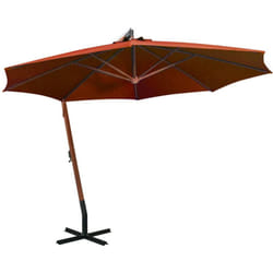 Ombrellone a Sbalzo Terracotta 3,5x2,9 m Palo in Abete Massello Vidaxl 6889