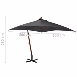 VidaXL 313774 ombrellone da cortile Antracite - Vista aggiuntiva 8