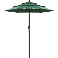 Ombrellone a 3 Livelli con Palo in Alluminio Verde 2 m Vidaxl 8210