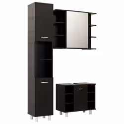 VidaXL 3056953, Nero, Legno, 600 mm, 320 mm, 535 mm, 80 cm