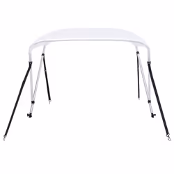 vidaXL Bimini di Prua con Tendalino a 2 Archi Bianco 150x120x110 cm - Vista aggiuntiva 3