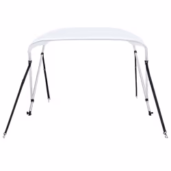 vidaXL Bimini di Prua con Tendalino a 2 Archi Bianco 180x150x110 cm - Vista aggiuntiva 3