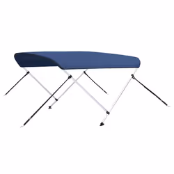vidaXL Bimini di Prua con Tendalino a 2 Archi Blu Marino 150x120x110cm - Vista aggiuntiva 2