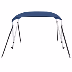 vidaXL Bimini di Prua con Tendalino a 2 Archi Blu Marino 150x120x110cm - Vista aggiuntiva 3