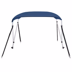 vidaXL Bimini di Prua con Tendalino a 2 Archi Blu Marino 180x150x110cm - Vista aggiuntiva 3