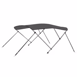 Bimini di Prua con Tendalino a 3 Archi Antracite 183x140x137 cmcod mxl 82395 - Vista aggiuntiva 2