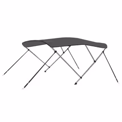 vidaXL Bimini di Prua con Tendalino a 3 Archi Antracite 183x160x137 cm - Vista aggiuntiva 2