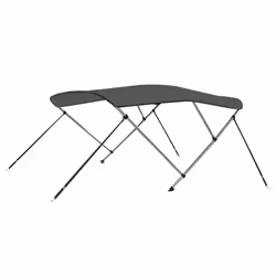 vidaXL Bimini di Prua con Tendalino a 3 Archi Antracite 183x196x137 cm - Vista aggiuntiva 2