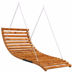 vidaXL Letto a Dondolo in Legno Ricurvo Finitura Teak 115x147x46 cm - Vista aggiuntiva 2