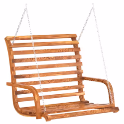 vidaXL Panca a Dondolo in Legno Ricurvo Finitura Teak 126x63x92 cm - Vista aggiuntiva 2
