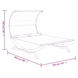 VidaXL 313954 letto per esterni - Vista aggiuntiva 6