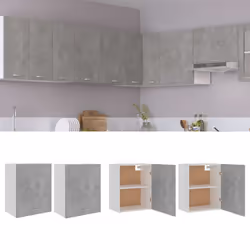 Armadi Sospesi 2 pz Grigo Cemento 50x31x60 cm in Multistratocod mxl 127102