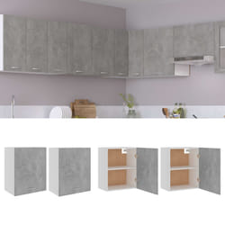 Armadi Sospesi 2 pz Grigo Cemento 50x31x60 cm in Multistratocod mxl 127102