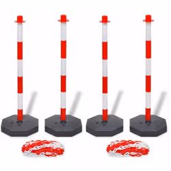 Questo set di avvertenza di 4 pali e 20 metri di catena di avvertenza di plastica in totale, è stato progettato come una moda ...