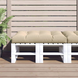 Cuscino per Pallet, Comodo Cuscino per sgabello Beige 120x80x12 cm in Tessuto Vidaxl 3826