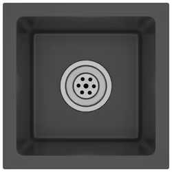 vidaXL Lavello da Cucina Artigianale Nero in Acciaio Inox - Vista aggiuntiva 2