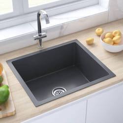 Lavandino, Lavello da Cucina Artigianale Nero in Acciaio Inox Vidaxl 41684