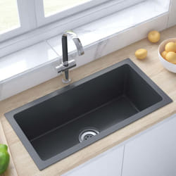 Lavandino, Lavello da Cucina Lavorato a Mano Nero Acciaio Inox Vidaxl 81139
