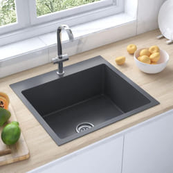 Lavello da Cucina Nero in Acciaio Inox Artigianale disponibile in varie misure dimensioni: 53 x 50 x 20 cm
