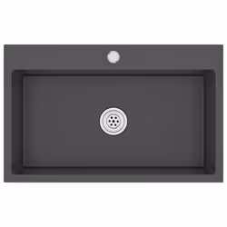 vidaXL Lavello da Cucina Lavorato a Mano Nero Acciaio Inox - Vista aggiuntiva 2