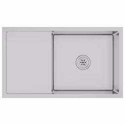 Lavello da Cucina Lavorato a Mano in Acciaio Inoxcod mxl 129176 - Vista aggiuntiva 2
