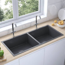 Lavandino, Lavello da Cucina Artigianale Nero in Acciaio Inox Vidaxl 24985