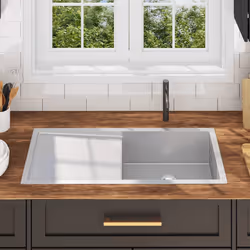 vidaXL Lavello da Cucina Lavorato a Mano in Acciaio Inox - Vista aggiuntiva 3