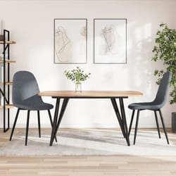 vidaXL Sedie da Pranzo 2 pz Grigio Scuro in Velluto
