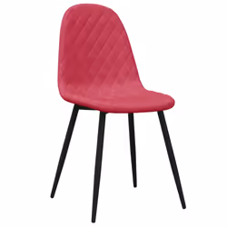 vidaXL Sedie da Pranzo 2 pz Rosso Vino in Velluto - Vista aggiuntiva 3