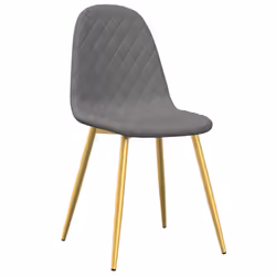 vidaXL Sedie da Pranzo 4 pz Grigio Chiaro in Velluto - Vista aggiuntiva 3