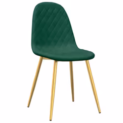 Sedie da Pranzo 4 pz Verde Scuro in Vellutocod mxl 95499 - Vista aggiuntiva 3