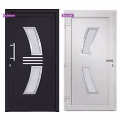 vidaXL Porta di Ingresso Antracite 98x208 cm - Vista aggiuntiva 3