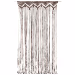 vidaXL Tenda Macramè Grigio Talpa 140x240 cm in Cotone - Vista aggiuntiva 3