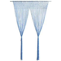 vidaXL Tenda Macramè Blu 140x240 cm in Cotone