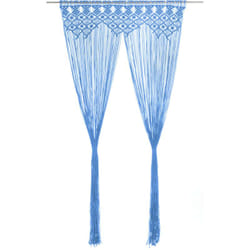 Tenda Macramè Blu 140x240 cm in Cotone - Vidaxl